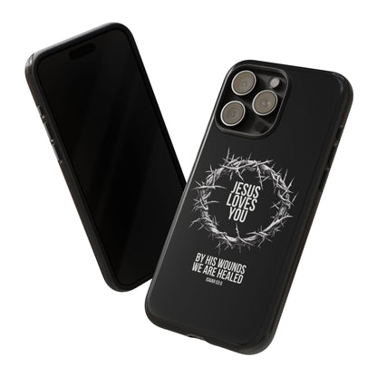 Jesus Loves You (Crown Of Thorns) Phone Case