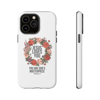 Jesus Loves You (Floral Wreath) Phone Case