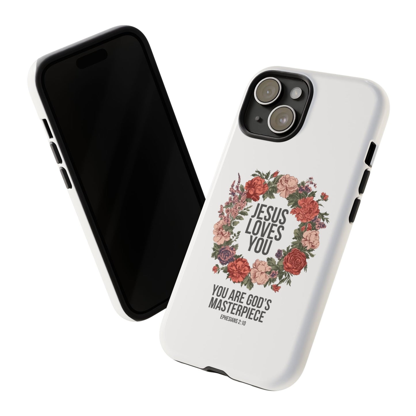 Jesus Loves You (Floral Wreath) Phone Case