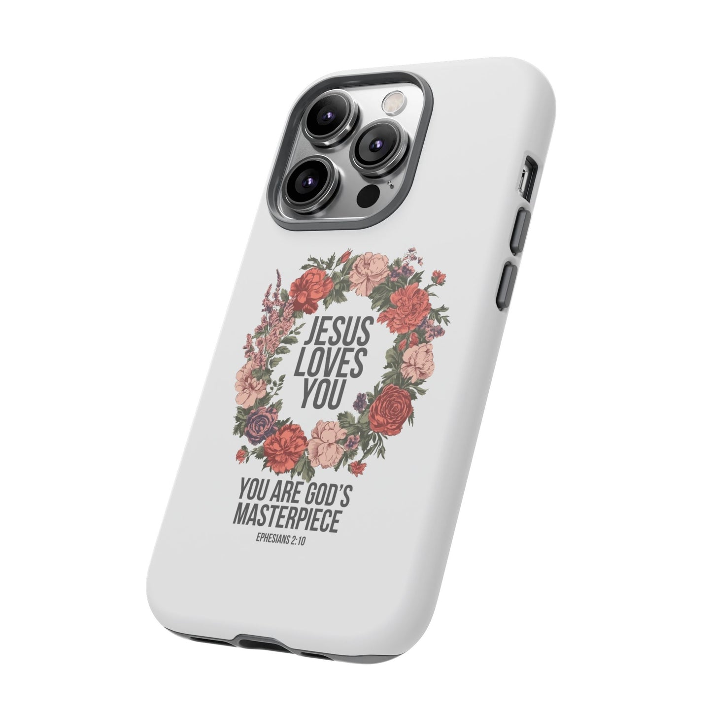 Jesus Loves You (Floral Wreath) Phone Case