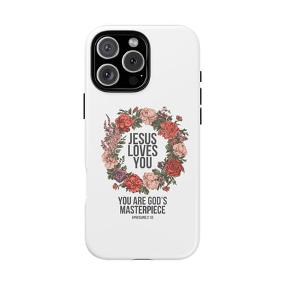 Jesus Loves You (Floral Wreath) Phone Case