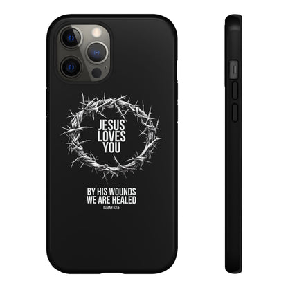 Jesus Loves You (Crown Of Thorns) Phone Case