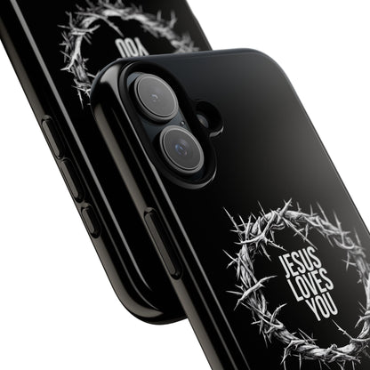 Jesus Loves You (Crown Of Thorns) Phone Case