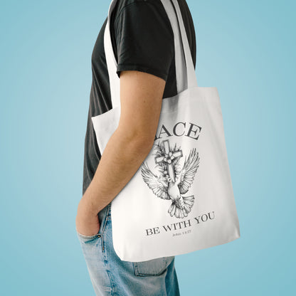 Peace Be With You Tote Bag