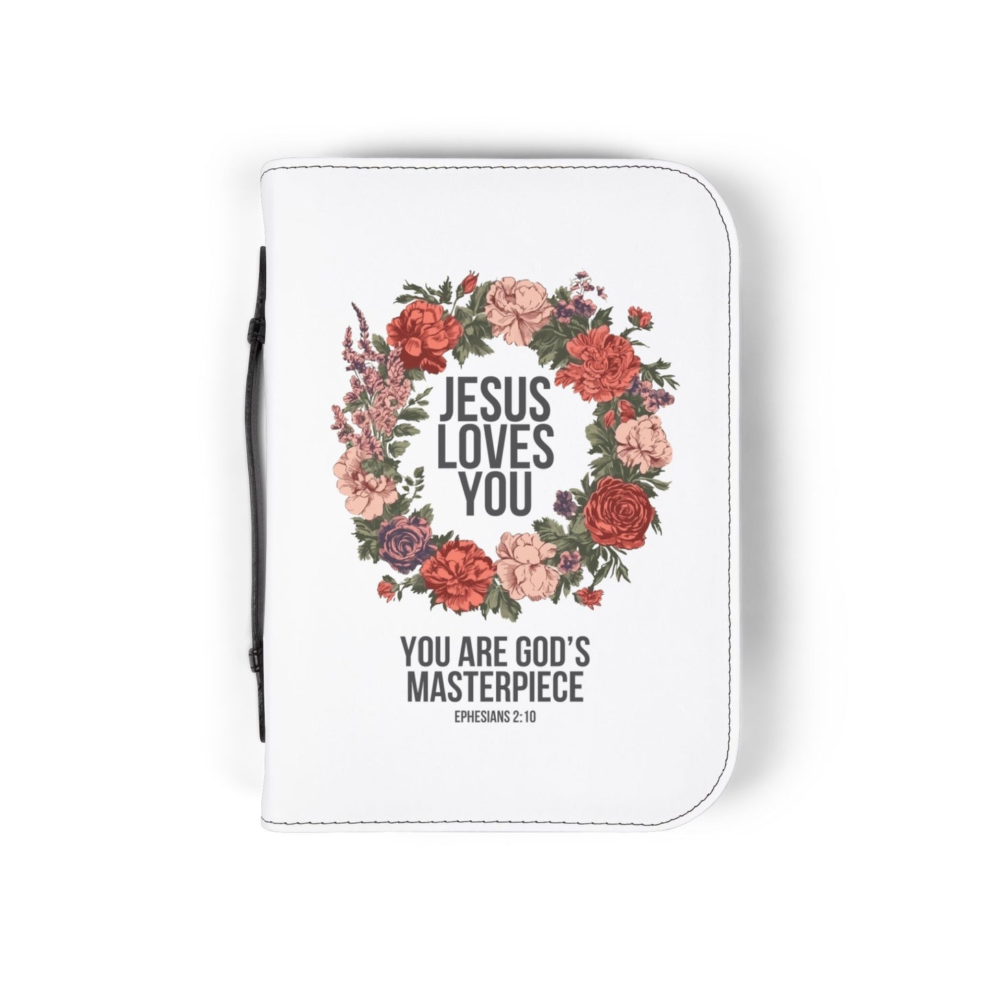 Jesus Loves You (Floral Wreath) Bible Cover