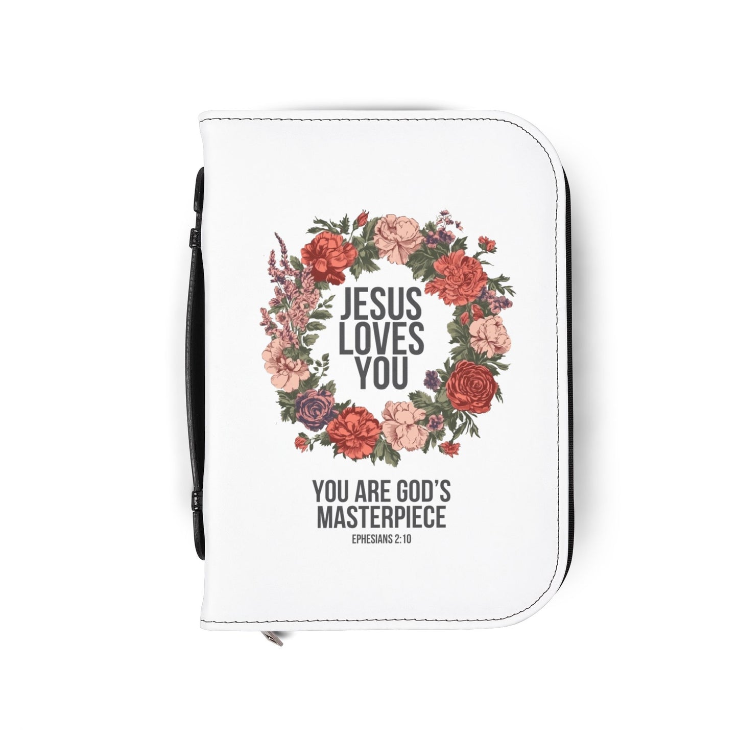 Jesus Loves You (Floral Wreath) Bible Cover