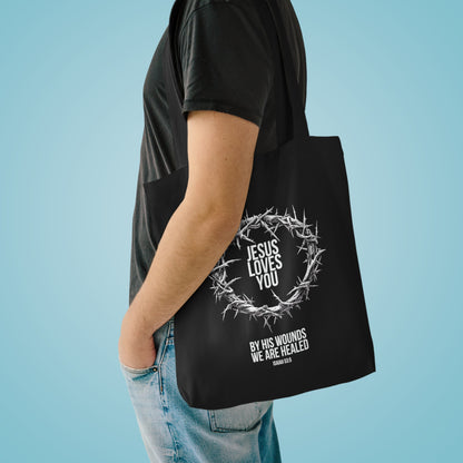Jesus Loves You (Crown Of Thorns) Tote Bag