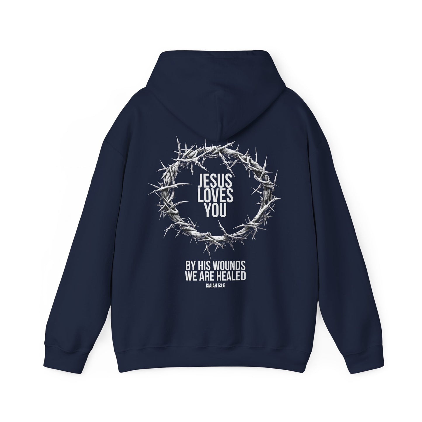 Jesus Loves You (Crown Of Thorns) Heavy Hoodie