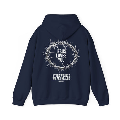 Jesus Loves You (Crown Of Thorns) Heavy Hoodie