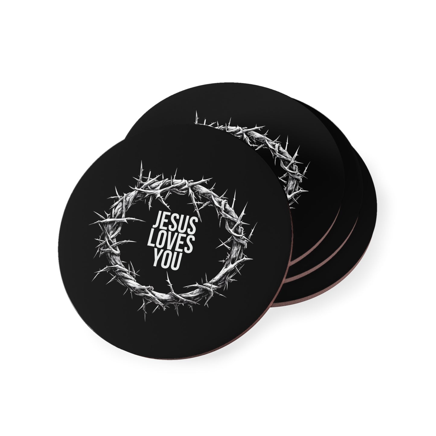 Jesus Loves You (Crown Of Thorns) Coaster