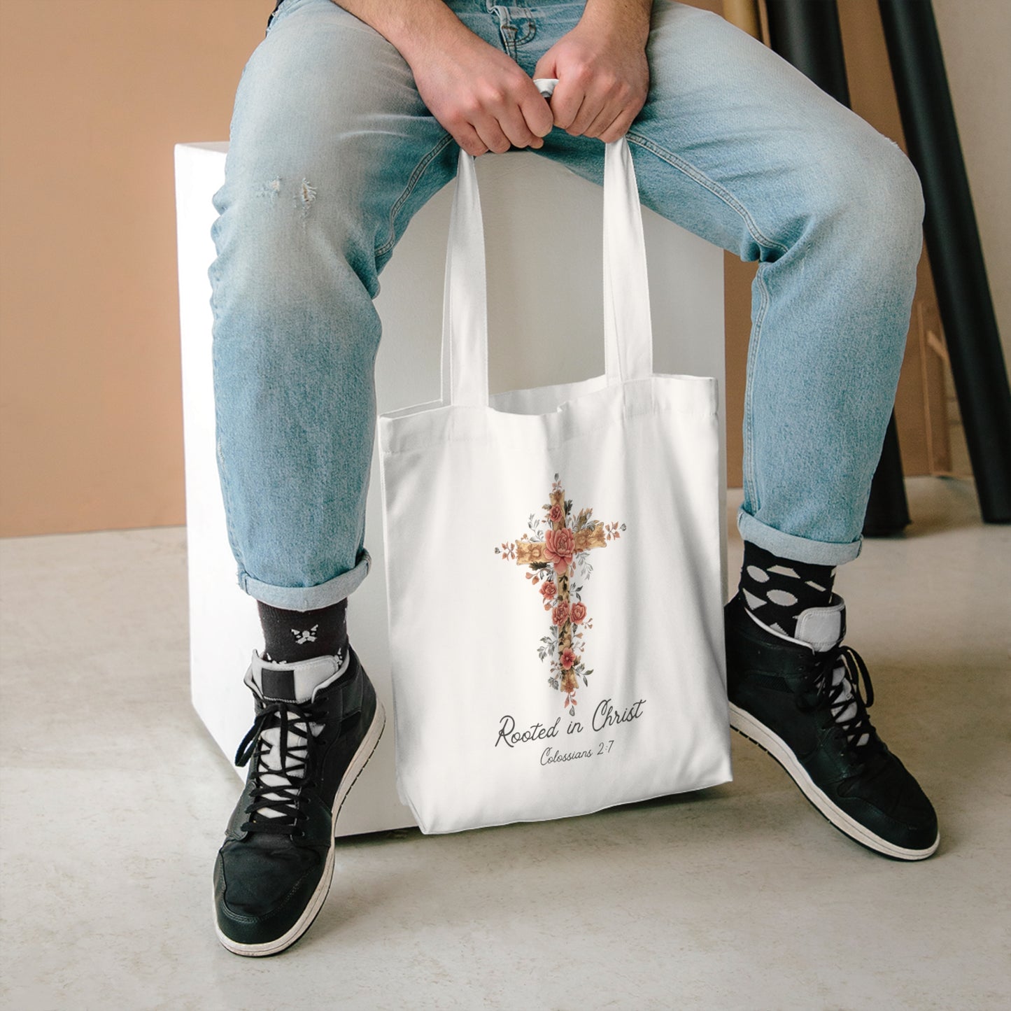 Rooted In Christ Tote Bag