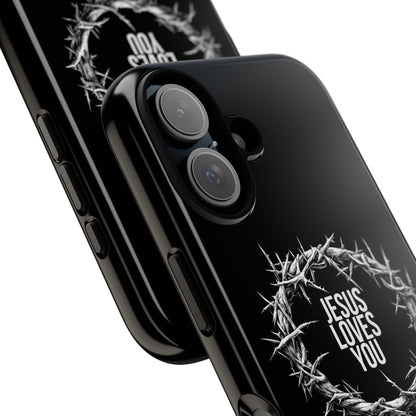 Jesus Loves You (Crown Of Thorns) Phone Case