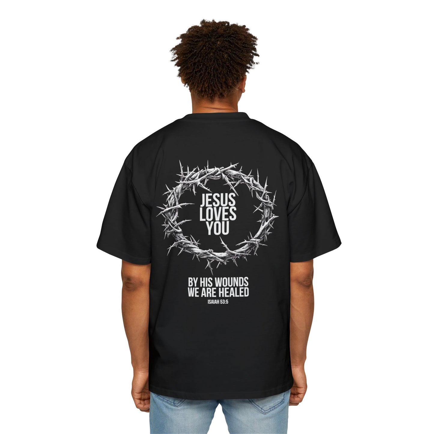Jesus Loves You (Crown Of Thorns) Oversized Tee
