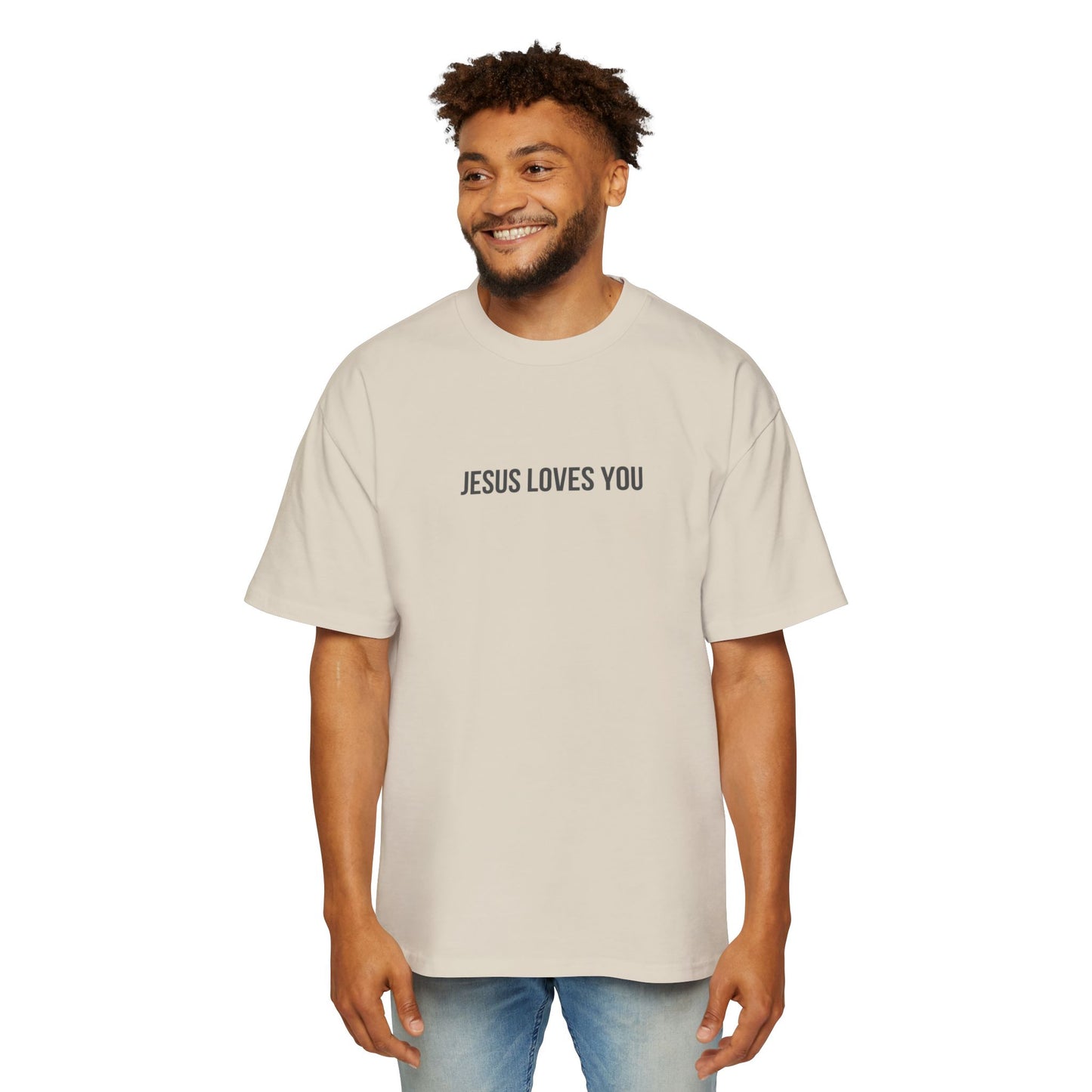 Jesus Loves You (Floral Wreath) Oversized Tee