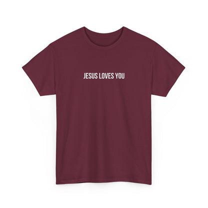 Jesus Loves You (Floral Wreath) Heavy Tee